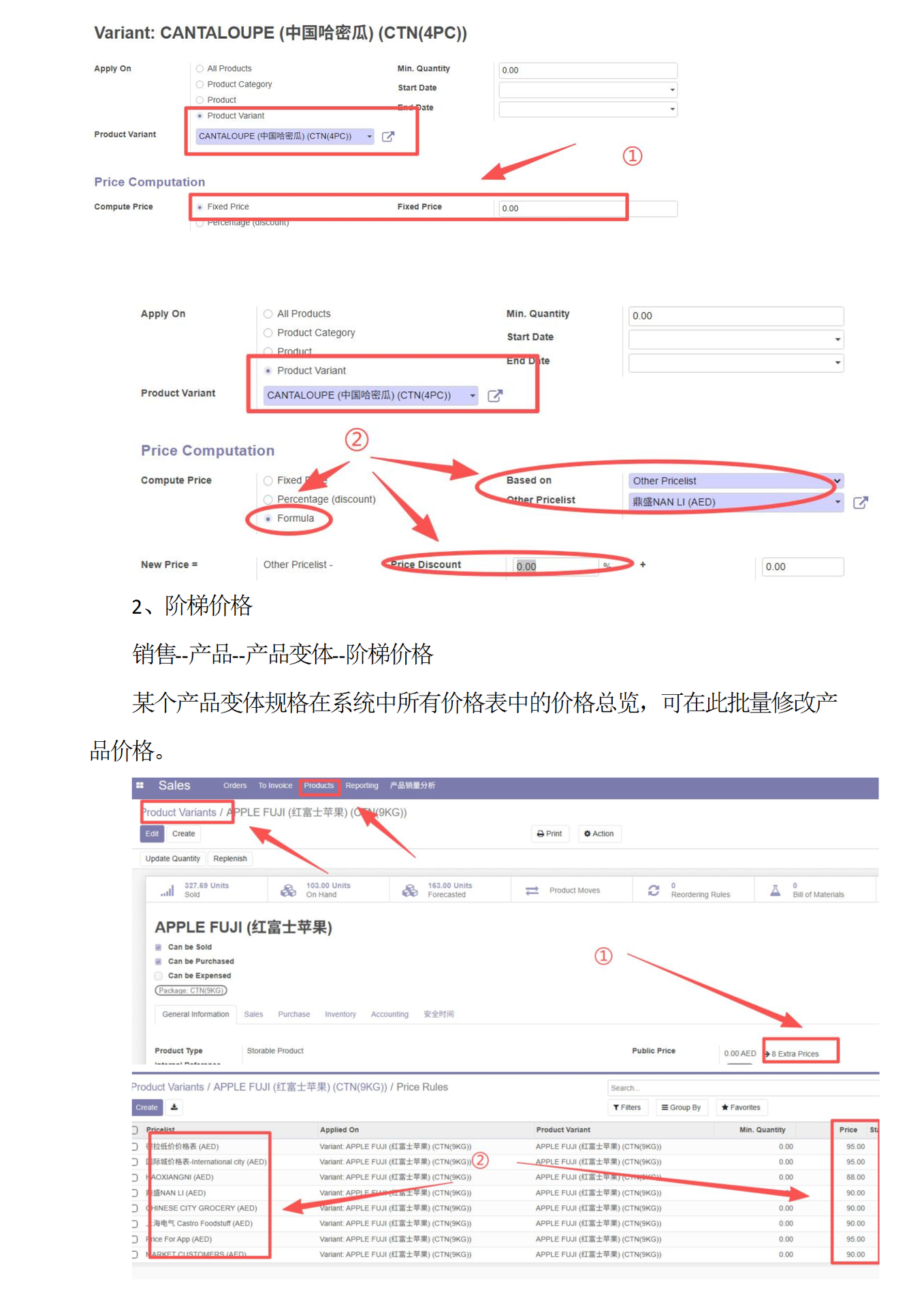 1-2价格表pricelsit