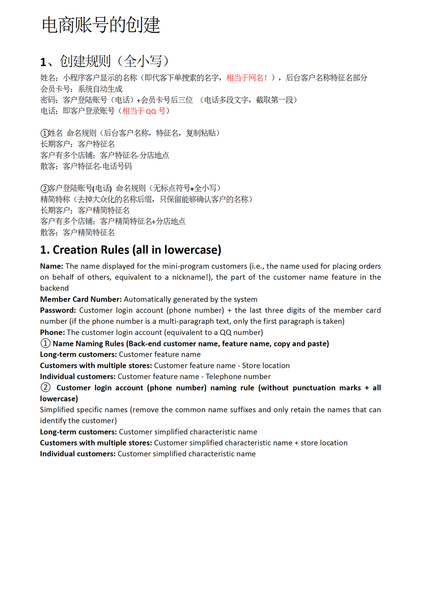 1-1 Steps for Creating an E-commerce Account